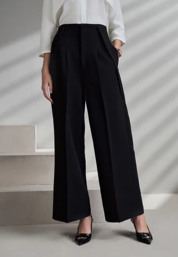 กางเกงขายาวสำหรับผู้หญิง New Wide leg