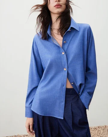 เสื้อเชิ้ตลำลองสำหรับผู้หญิง Relaxed Fit