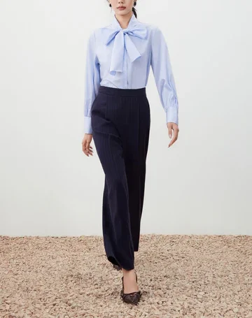 เสื้อเชิ้ตลำลองสำหรับผู้หญิง Regular Fit - Blue