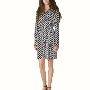 ชุดกระโปรง WOMEN DVF PRITA DRESS สี CHAIN LINK MEDIUM BLACK