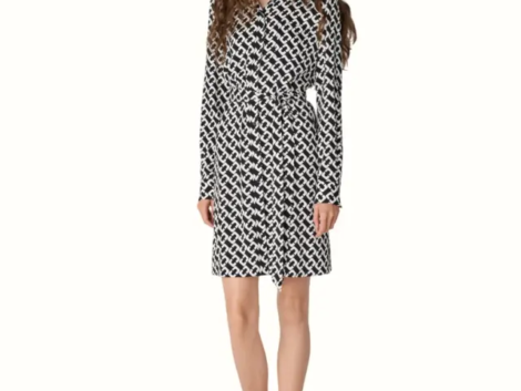 ชุดกระโปรง WOMEN DVF PRITA DRESS สี CHAIN LINK MEDIUM BLACK