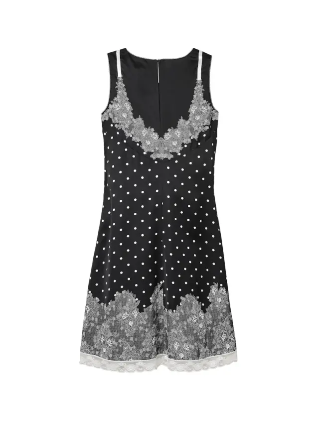 ชุดเดรส THE TROMPE L'OEIL SLIP MIDI DRESS สี BLACK MULTI