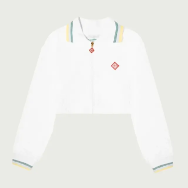 เสื้อแจ็คเก็ตผู้หญิง รุ่น WOMEN CROPPED TRACK JACKET สี WHITE